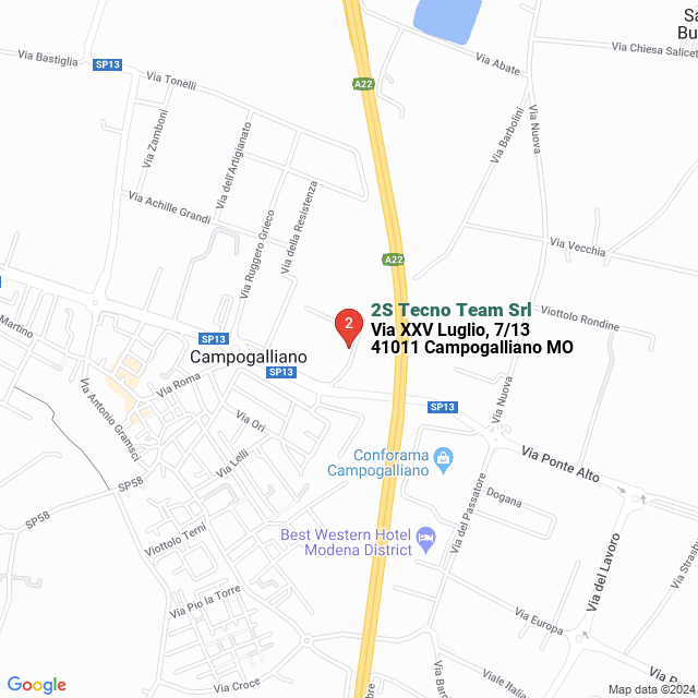 apri la mappa di 2S Tecno Team Srl