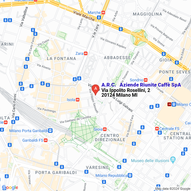 apri la mappa di A.R.C. - Aziende Riunite Caffè SpA