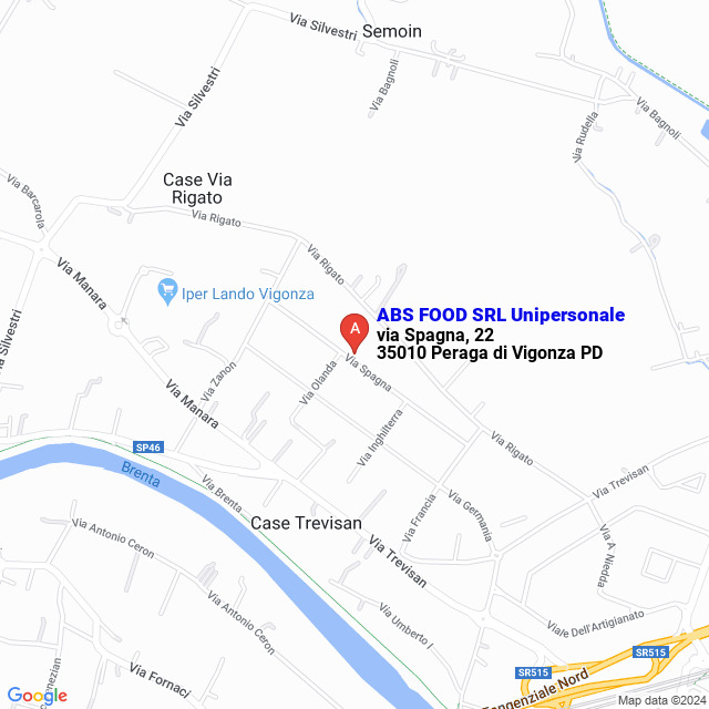 apri la mappa di ABS FOOD SRL Unipersonale