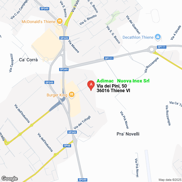 apri la mappa di Adimac - Nuova Inox Srl