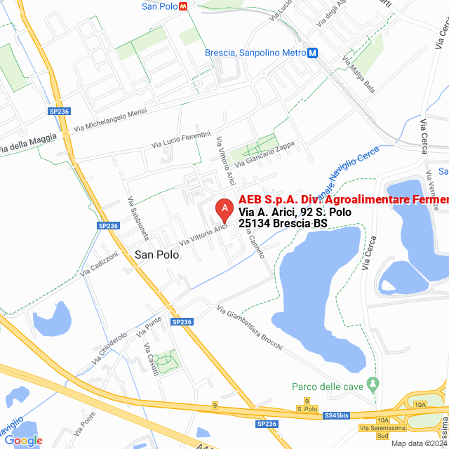 apri la mappa di AEB S.p.A. Div. Agroalimentare Fermenti, Chiarificanti, Stabilizzanti