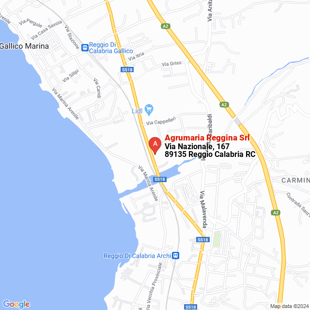 apri la mappa di Agrumaria Reggina Srl