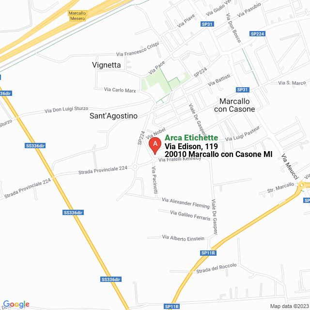 apri la mappa di Arca Etichette