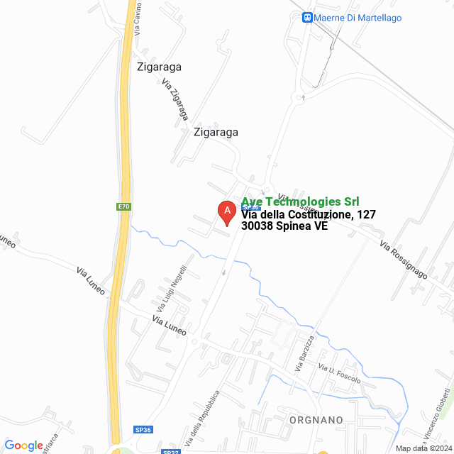 apri la mappa di Ave Technologies Srl