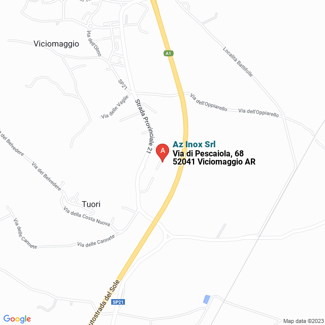 apri la mappa di Az Inox Srl