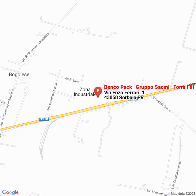 apri la mappa di Benco Pack - Gruppo Sacmi - Form-Fill-Seal Division Of Sacmi Filling SpA