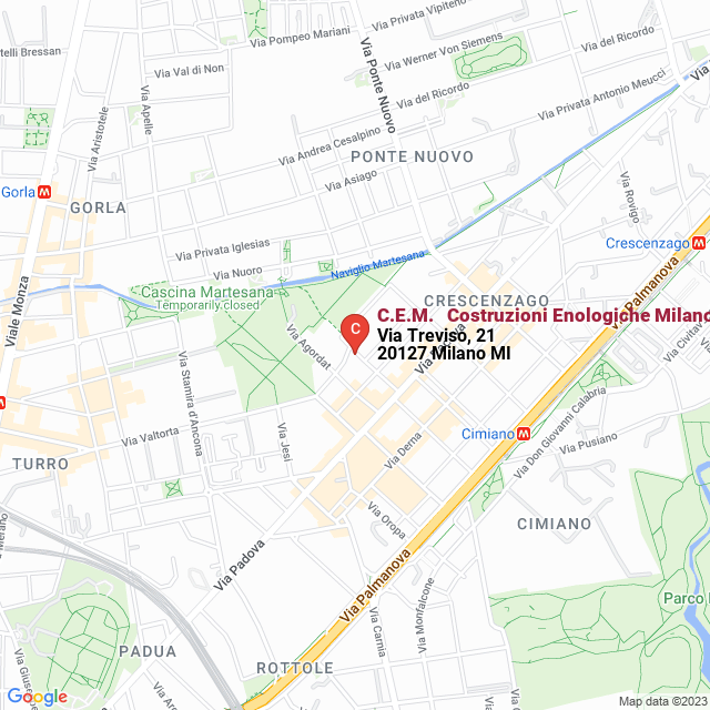 apri la mappa di C.E.M. - Costruzioni Enologiche Milano Srl