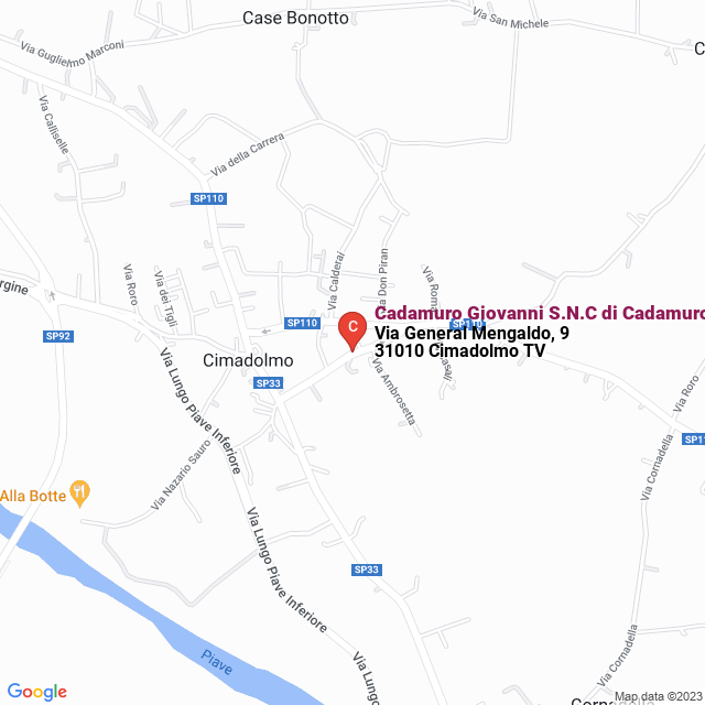 apri la mappa di Cadamuro Giovanni S.N.C di Cadamuro Walter, Mirko & C.