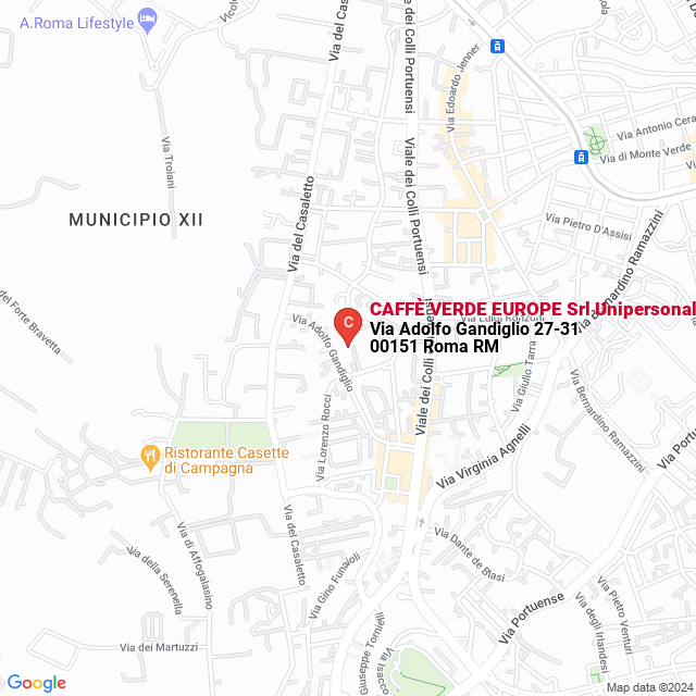 apri la mappa di CAFFÈ VERDE EUROPE Srl Unipersonale