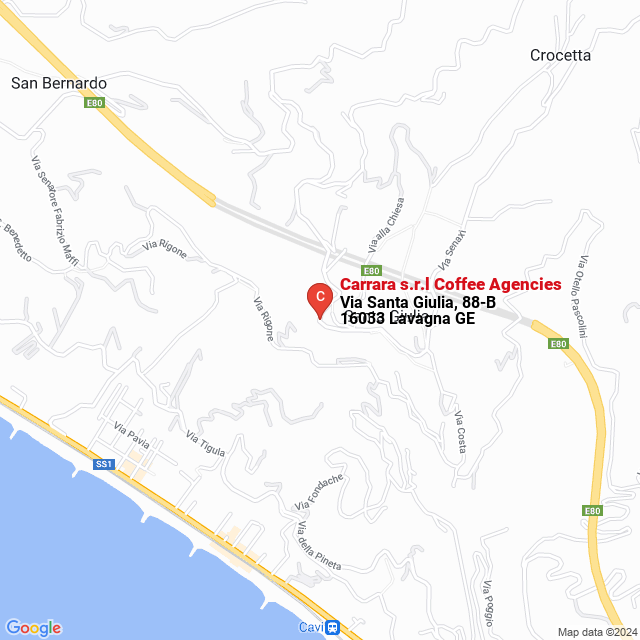 apri la mappa di Carrara s.r.l Coffee Agencies