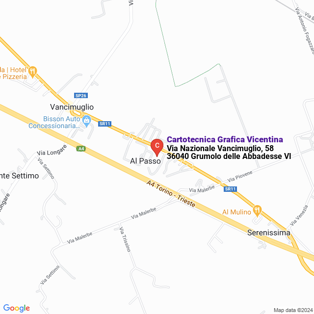 apri la mappa di Cartotecnica Grafica Vicentina