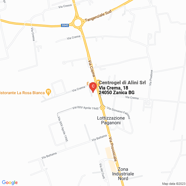 apri la mappa di Centrogel di Alini Srl