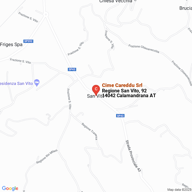 apri la mappa di Cime Careddu Srl