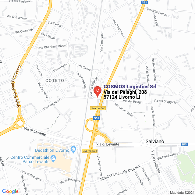 apri la mappa di COSMOS Logistics Srl