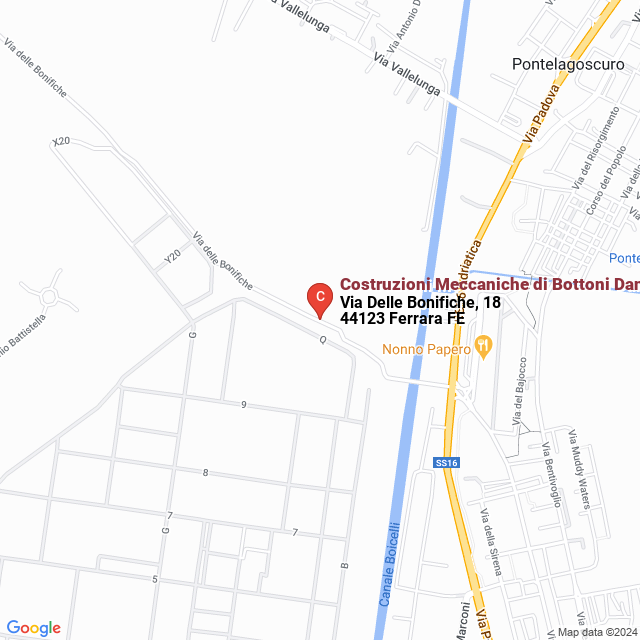 apri la mappa di Costruzioni Meccaniche di Bottoni Daniele