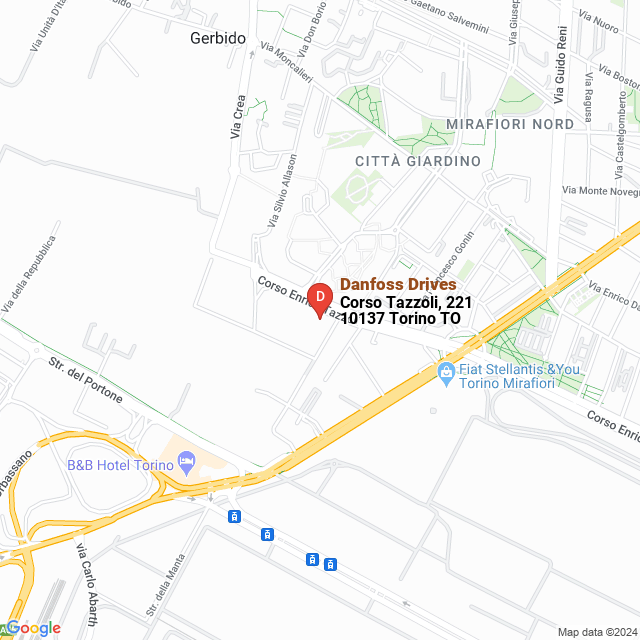 apri la mappa di Danfoss Drives