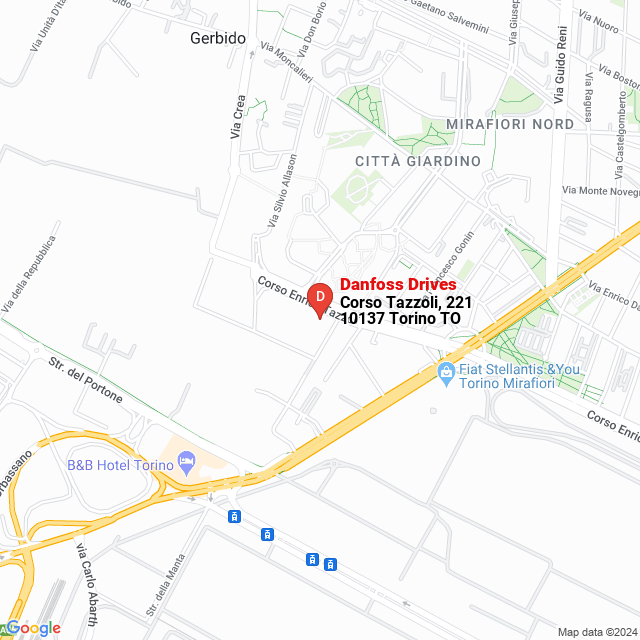 apri la mappa di Danfoss Drives