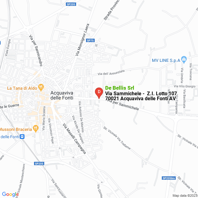 apri la mappa di De Bellis Srl