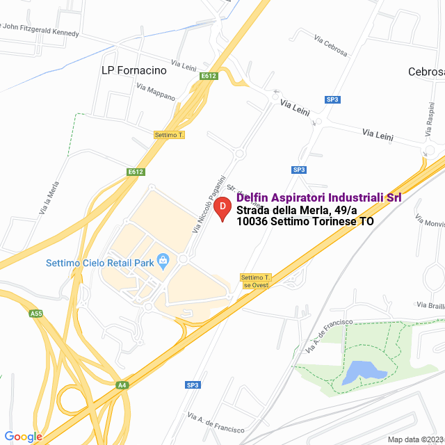 apri la mappa di Delfin Aspiratori Industriali Srl