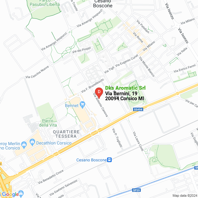 apri la mappa di Dks Aromatic Srl