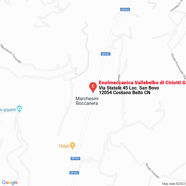 apri la mappa di Enolmeccanica Vallebelbo di Ciriotti G.E Bosca M. & C. Sas