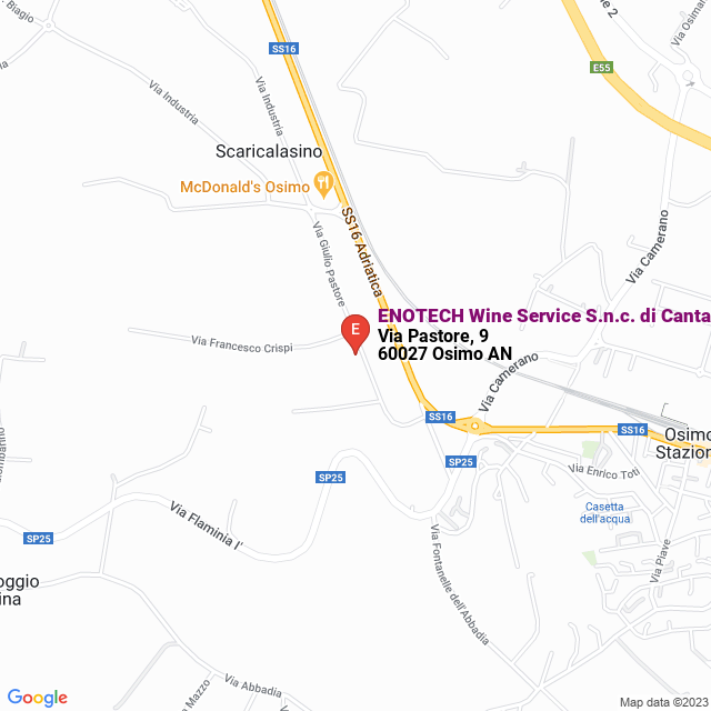 apri la mappa di ENOTECH Wine Service S.n.c. di Cantarini Loretta