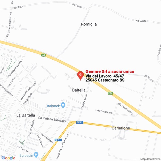 apri la mappa di Gemme Srl a socio unico