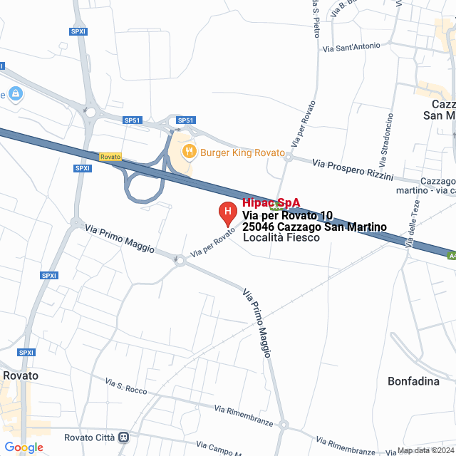 apri la mappa di Hipac SpA