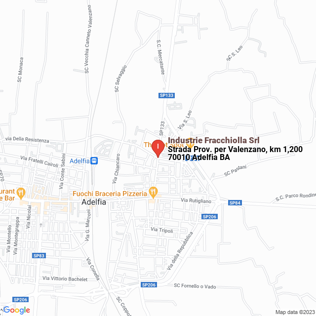 apri la mappa di Industrie Fracchiolla Srl