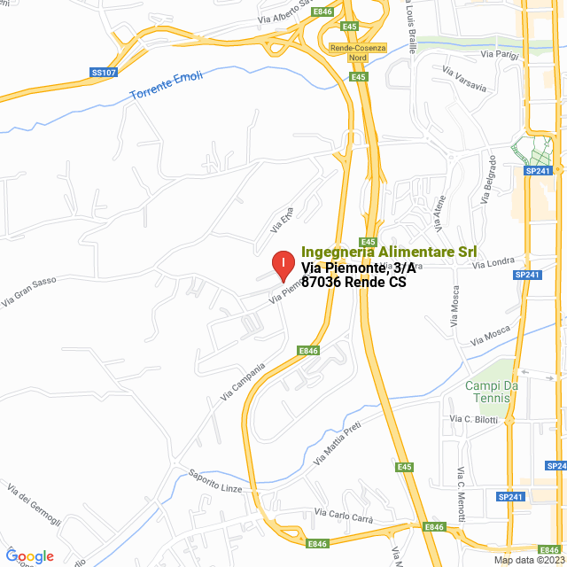 apri la mappa di Ingegneria Alimentare Srl