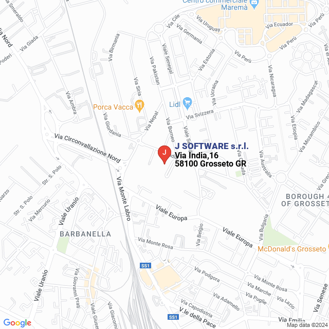 apri la mappa di J-SOFTWARE s.r.l.