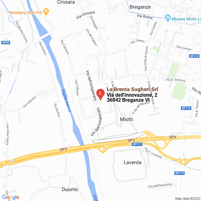 apri la mappa di La Brenta Sugheri Srl