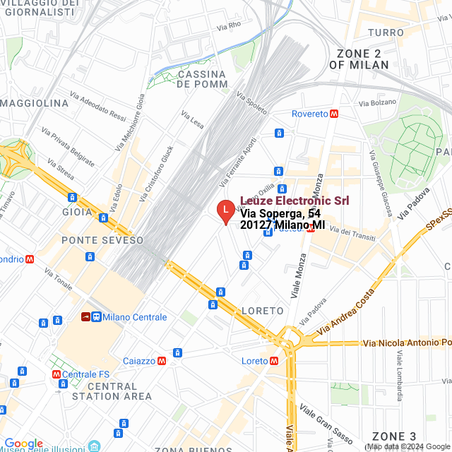 apri la mappa di Leuze Electronic Srl