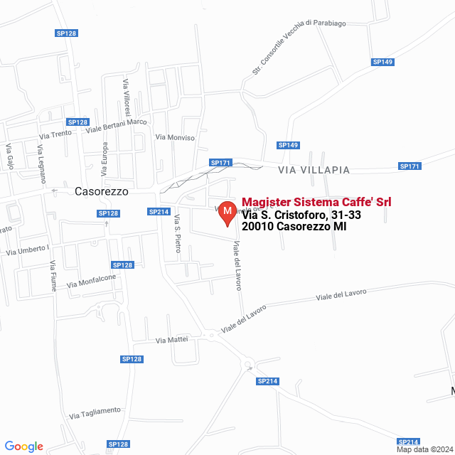 apri la mappa di Magister Sistema Caffe‘ Srl
