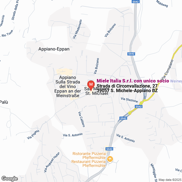 apri la mappa di Miele Italia S.r.l. con unico socio