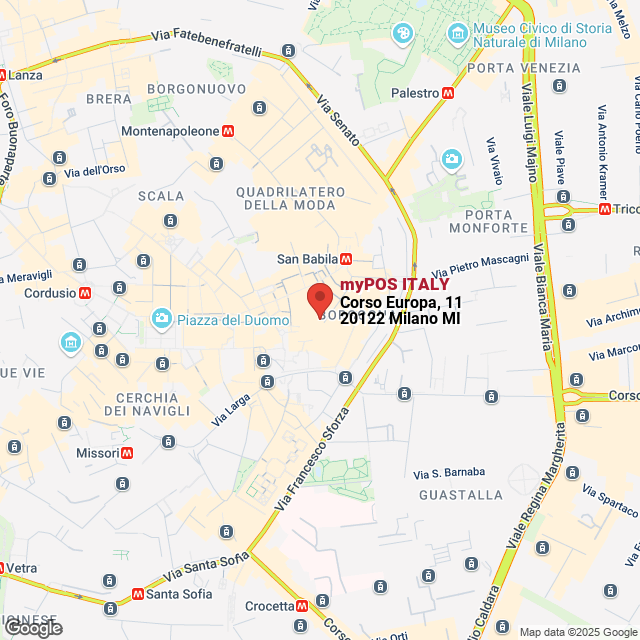 apri la mappa di myPOS ITALY