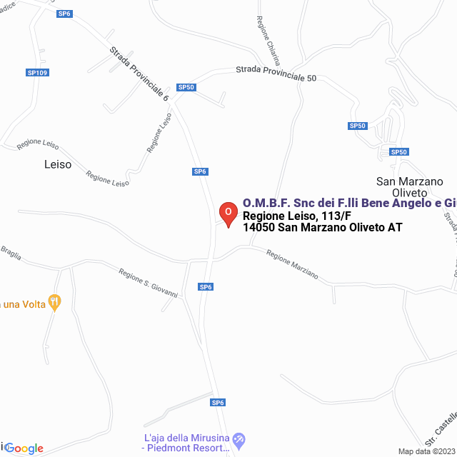 apri la mappa di O.M.B.F. Snc dei F.lli Bene Angelo e Giuseppe & C.