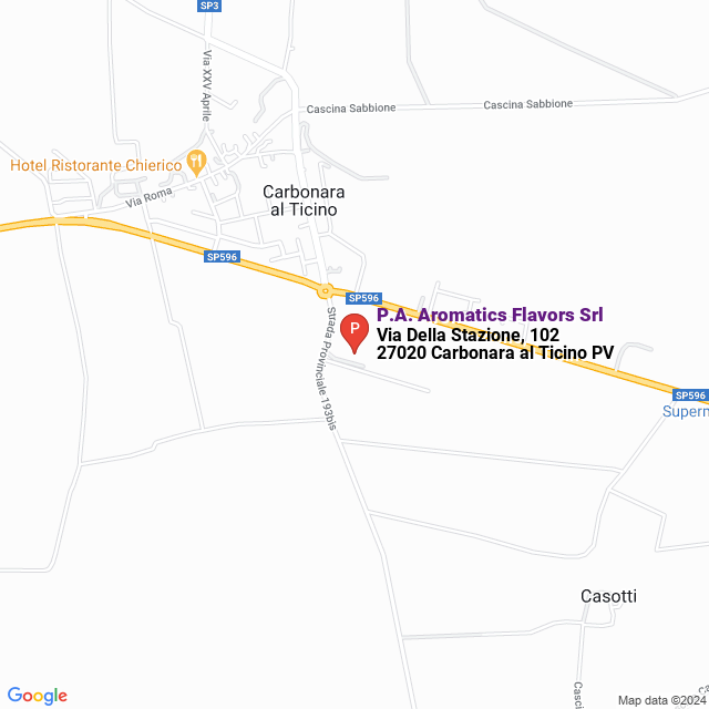 apri la mappa di P.A. Aromatics Flavors Srl