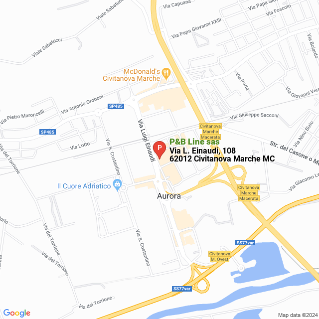 apri la mappa di P&B Line sas