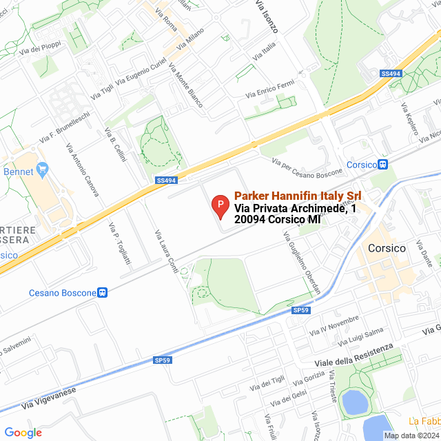 apri la mappa di Parker Hannifin Italy Srl