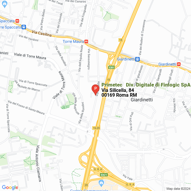 apri la mappa di Primetec - Div. Digitale di Finlogic SpA