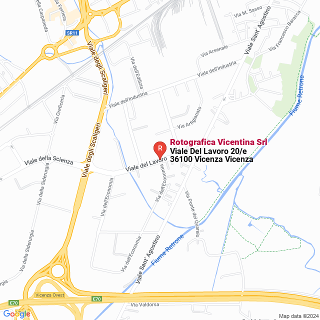 apri la mappa di Rotografica Vicentina Srl