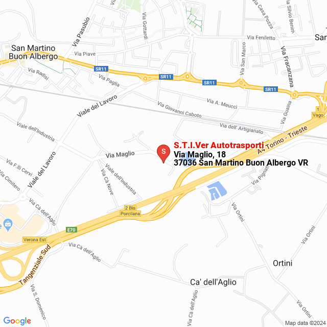 apri la mappa di S.T.I.Ver Autotrasporti