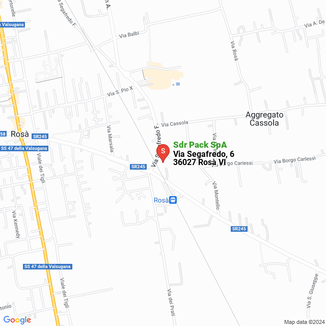 apri la mappa di Sdr Pack SpA