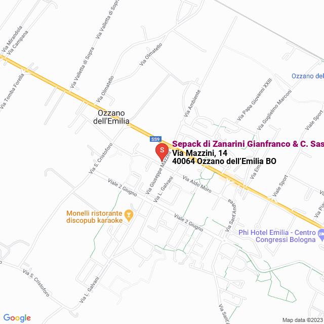 apri la mappa di Sepack di Zanarini Gianfranco & C. Sas