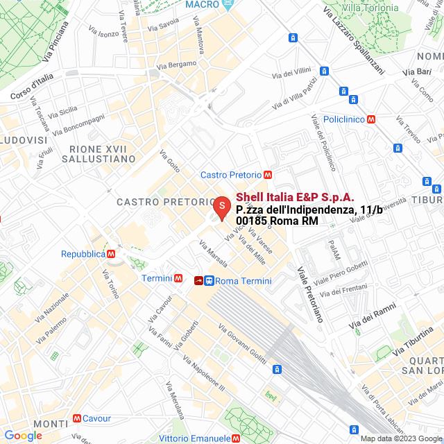 apri la mappa di Shell Italia E&P S.p.A.