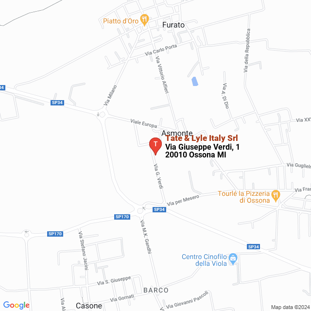 apri la mappa di Tate & Lyle Italy Srl