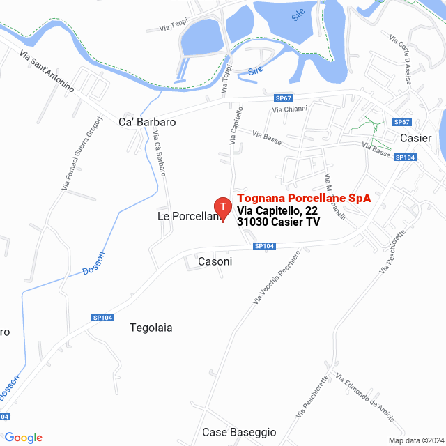 apri la mappa di Tognana Porcellane SpA