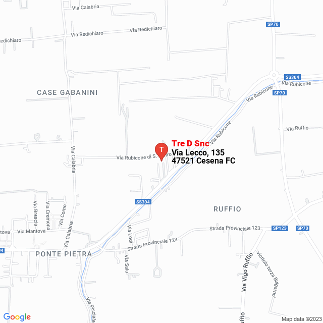 apri la mappa di Tre D Snc