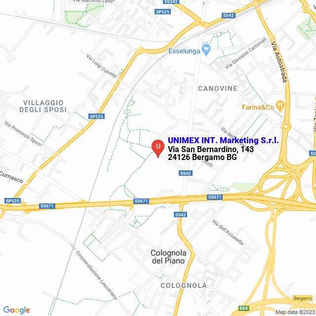 apri la mappa di UNIMEX INT. Marketing S.r.l.